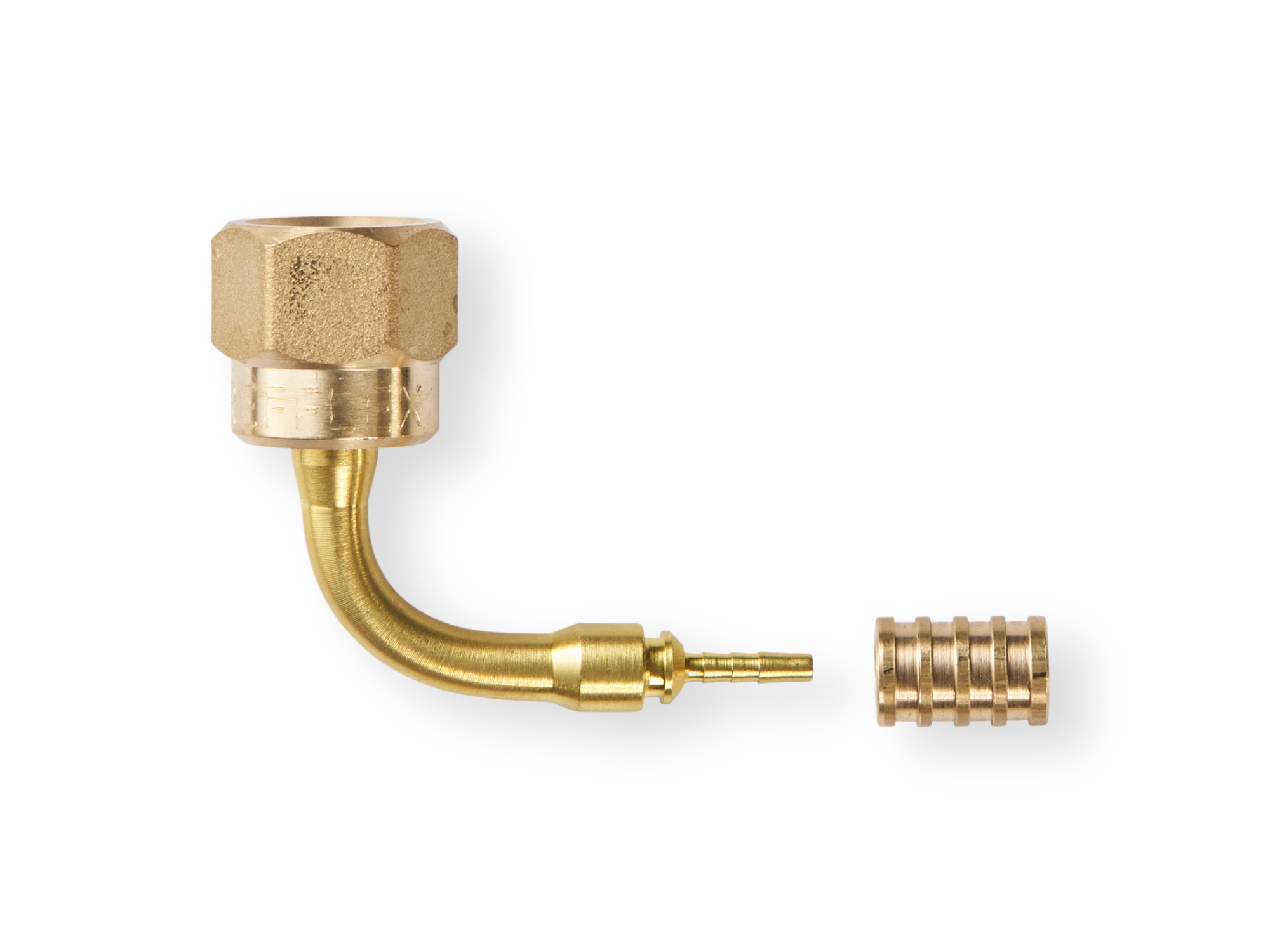 203633 | REFFLEX DN-2.0 full brass crimp fitting 90 angle